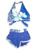Hula Bay - Toddler Girls 2-Piece Microfiber Short Set, Royal, Aqua, White (Size 4T)