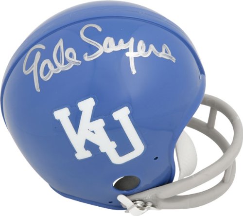 Gale Sayers Kansas Jayhawks Autographed Throwback Riddell Mini Helmet