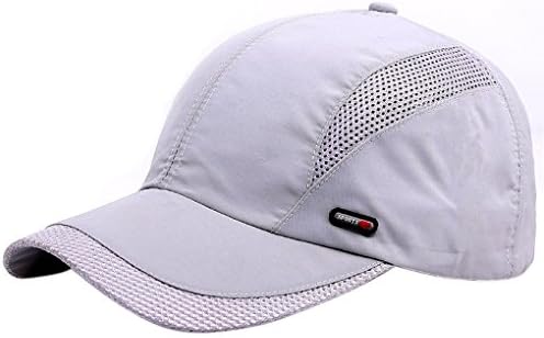 USfafa Outdoor Sport Baseball Caps Quick Drying Hats Sun Protect Hats Trucker Hat Hiking Hat Snapback Light Grey