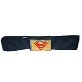  : SUPERMAN RETURNS RED & YELLOW ENAMEL WEB BELT SMWB09