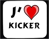 J'aime Kicker tapis de souris décoré