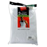 Hanes - Mens Big Ribbed Tank Shirts, White