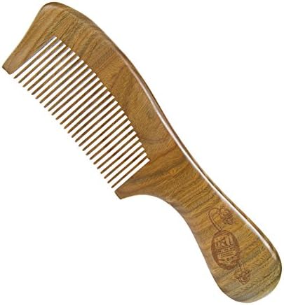 Casualfashion Anti-static Sandalwood Comb with Handle for Hair Care Wooden Massage Comb