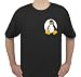 Search : Tux the Linux penguin shirt, chest print, Black