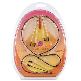 Y - style beaded nipple clamp purple
