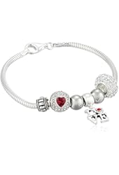 CHARMED BEADS Sterling Silver I Love You Bead Charm Bracelet, 7.5"