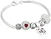 Amazon Collection CHARMED BEADS Sterling Silver I Love You Bead Charm Bracelet, 7.5