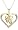 10k Yellow Gold Diamond Baby Shoes and Heart Pendant (1/10 cttw, I-J Color, I3 Clarity)