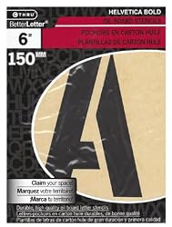 C-Thru Oil Board Stencils Kit 6 Inch Capitals and Numbers