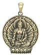 Medicine Buddha Pendant - Pewter - 2'' Height