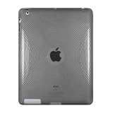 Apple iPad2 16GB,32GB,64GB専用ケース　TPU素材のサークルデザイン　スモーク【セット販売】=【ケース＋液晶保護フィルム】