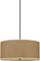 Quoizel ZE2822K Zen 50-Inch 4-Lights Pendant with Rattan Shade, Mystic Black