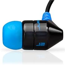 JBuds J2 Premium Hi-FI Noise Isolating Earbuds (Black/Electric Blue)