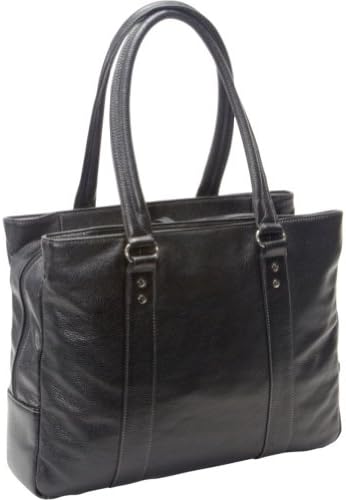eBags Laptop Collection Soho Triple Zip Leather Laptop Tote (Black)