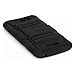 Eagle Cell PRHTCONEXSPSTHLBKBK Hybrid Rugged TUFFSUIT with Kickstand for HTC One X - Retail Packaging - Black