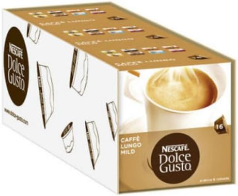 Nescafe Dolce Gusto Coffee Capsules- 3 Boxes Of 16 Pods - Choose From 29 Flavour - Lungo Mild