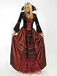Elegant Vampire Queen Gown Dark Royalty Vampiress Theatre Costumes Gothic Style