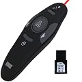 August LP205R Mando Inal�mbrico para Presentaciones con Puntero L�ser Rojo - Cambiar Diapositivas de PowerPoint con Teclas de Acceso Directo - Gama del Mando: 15m - Alimentado por 1 pila AAA (Incl.)