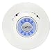 Lux THC15 Mechanical Round Heat and Cool Thermostat with Light and Mercury Free, Sterling White