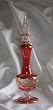 Egyptian Perfume Bottle  Mouth/Hand Blown  Weddings / Favors / Gifts - Color: Red - (EPB-025RE)
