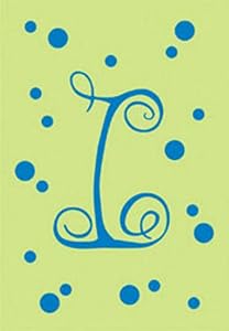 Monogram Polka Dot Regular Size Flag - I