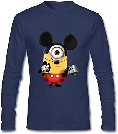 Men's Cartoon Character Image Long Sleeve T-shirts Royal Blue XXL