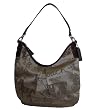 Coach Horse Carriage Zip Hobo Khaki Mahogany Brown Hobo Handbag 14480