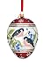 Reed & Barton European Glass Blown Chickadee Egg Ornament, Height 4.5