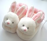 Baby Booties, White Bunny Rabbit, By Russ Berrie