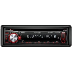 Kenwood KDC-4051UR CD-MP3-Tuner (Front-USB und AUX-In) schwarz mit roter Tastenbeleuchtung