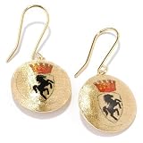 14K Gold Arezzo Charm Earrings