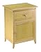 Natural Finish Night Stand w/Door & Storage Drawer