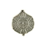 Toniatu, the Sun Pewter Pendant on Cord Necklace