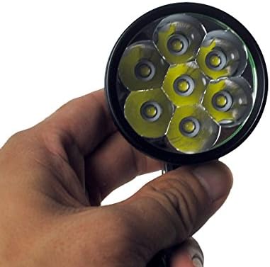 EternalFire BH070 bright bike light rechargeable 7LED Bike headlight 10000 Lumens 3 Modes LED Bicycle Headlight Include Battery and Charger.