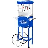 Great Northern Popcorn Blue 4 oz. Ounce Foundation Old-Fashioned Popcorn Popper and Cart