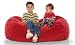 jaxx 116412 Jaxx Kids Jr Lounger Kids Foam Bean Bag Color: Cherry