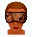 SCHLAFMASKE SCHLAFBRILLE AUGENMASKE AUGEN MASKE GESICHTSMASKE ANGEL ENGEL MIT K&Uuml;HLKISSEN K&Uuml;HLMASKE