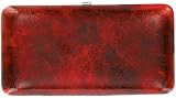 Crimson Deep Red Patent Metropolitan Hard Case Wallet