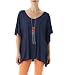 Michael Stars Luxe Slub V-Neck Poncho, One Size, Passport