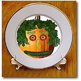 Pumpkin Veggie Face - 8 Inch Porcelain Plate