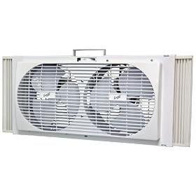 Comfort Zone 9-Inch Portable Twin Window Fan