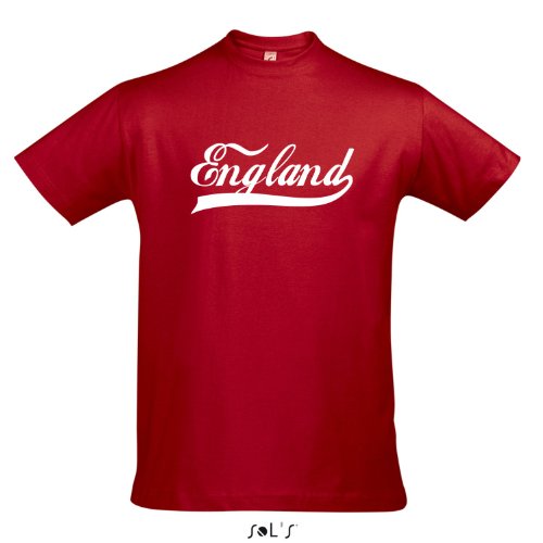 T-Shirt England Oldschool LÄNDERSHIRT EM / WM FAN Trikot S-XXL , Red – weiß , M
