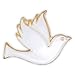 White Dove Gold Plated Lapel Pin