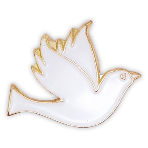 White Dove Gold Plated Lapel Pin