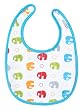 JJ Cole 0-6 Months Soft Bib, Primary Elephants