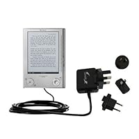 Gomadic Global Home Wall AC Charger for the Sony Reader PRS-505 with Power Sleep technology - supports worldwide wall outlets and voltage levels - designed with Gomadic TipExchange