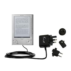 International Wall Home AC Charger for the Sony Reader PRS-505 - uses Gomadic TipExchange Technology