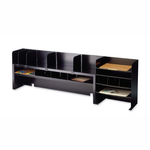 STEELMASTER Steel Desk Organizer with 4 Movable Shelves, 58.25 x 18.38 x 9.5 Inches, Black (2062DOBK) On Sale