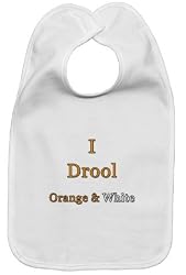 I Drool for Orange & White - Baby Bib