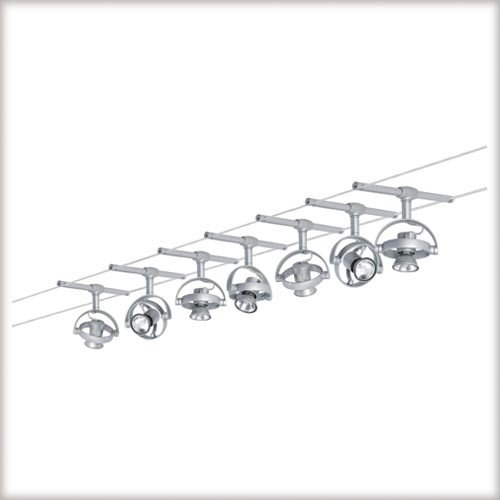 Paulmann 97872 Wire System MAC&sup2; RD 12m 7x20W GU4 chrom matt 230/12V 150VA Kunststoff